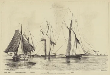 Spinnaker und Spinnaker, in einer tosenden Ruhe
